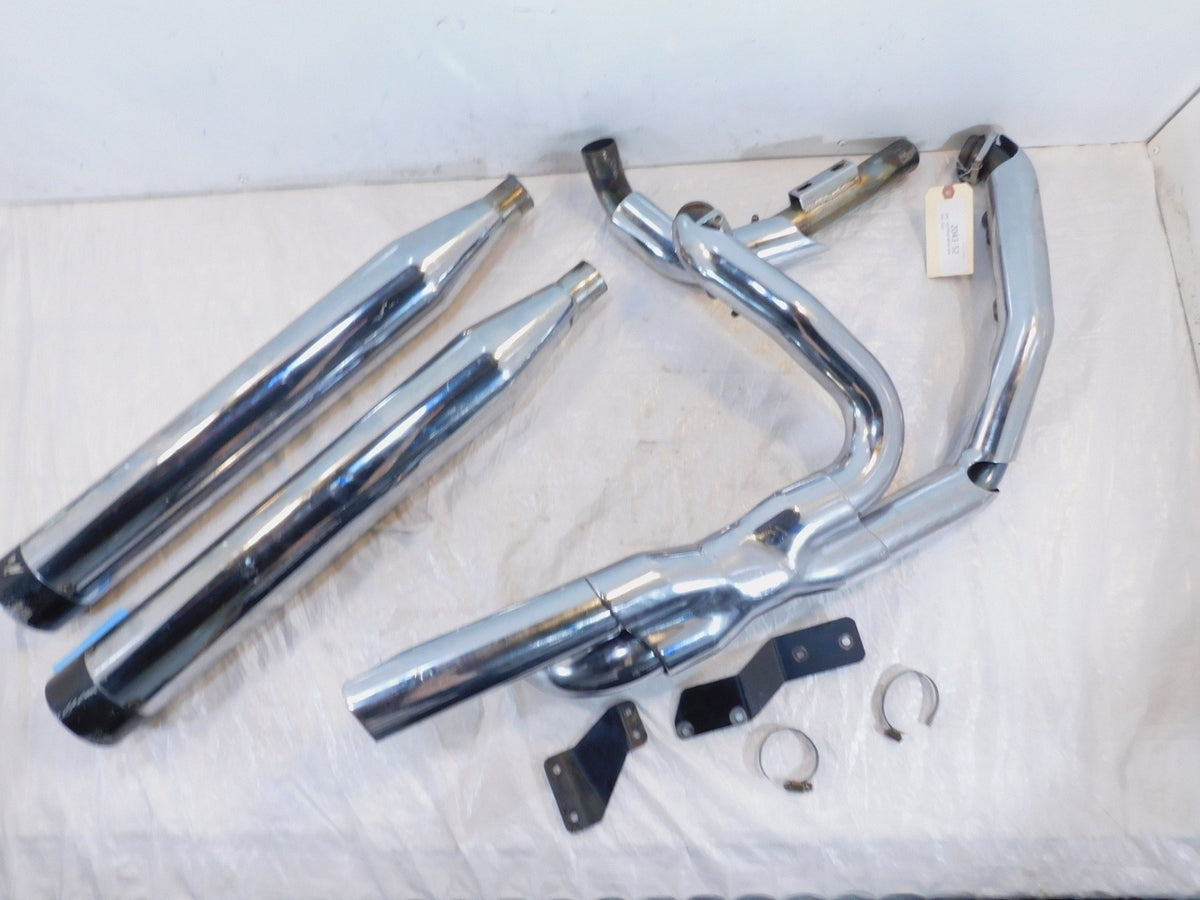 Harley Road King Street & Electra Glide Vance & Hines X Pipe & Rinehart Mufflers - C3 Cycle