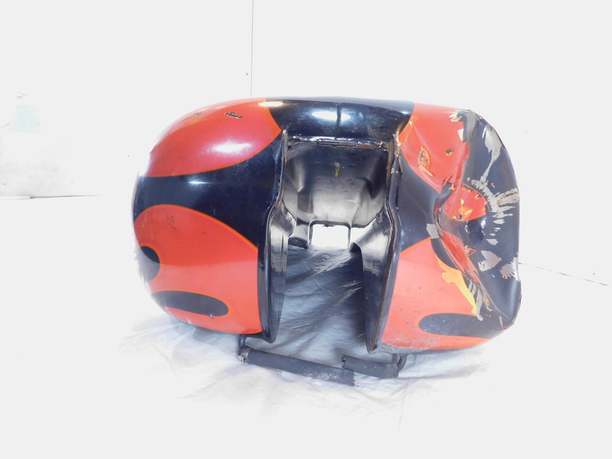 10-17 Harley Davidson Dyna Wide Glide Black w/ Flame Fuel Gas Tank - DENTED - C3 Cycle