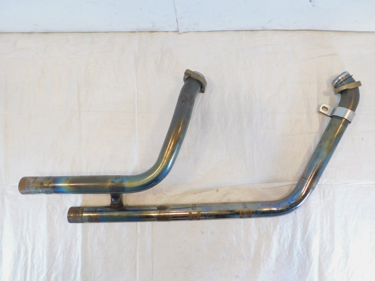 2005-2006 Harley Davidson Softail Deluxe Front Exhaust Header Pipes Assembly - C3 Cycle