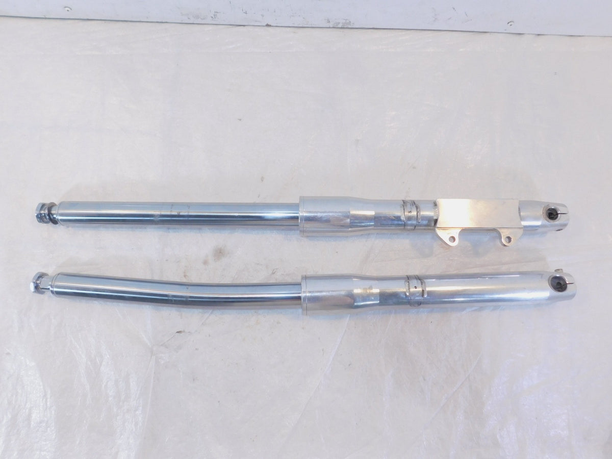 2002 & 2003 Indian Gilroy Scout Left & Right Front Polished Forks Shocks - BENT - C3 Cycle
