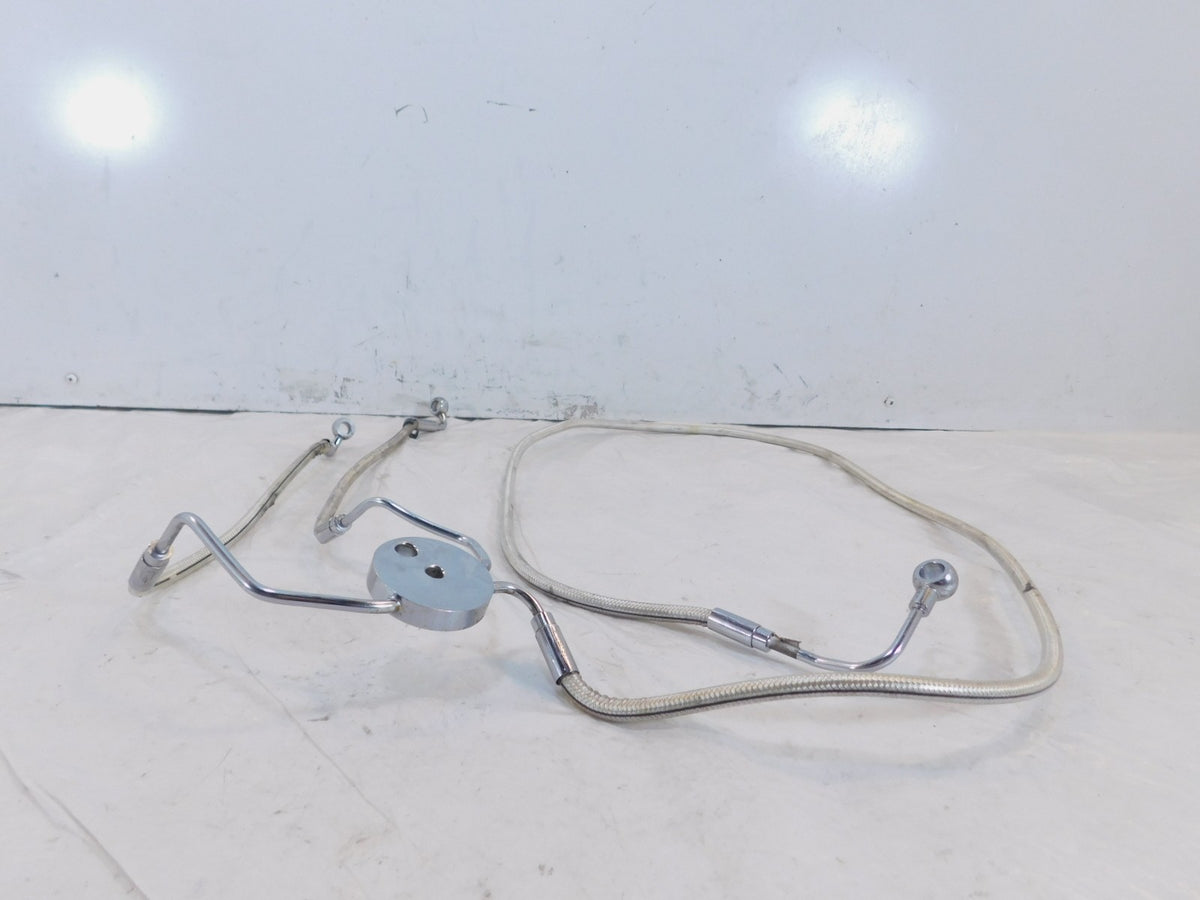 09 Harley Davidson CVO Road Glide Front Left & Right Caliper ABS Brake Hose Line - C3 Cycle