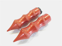 06 Vulcan 900 Classic Red Left & Right Handlebar Handle Bar Throttle Grip Tubes - C3 Cycle