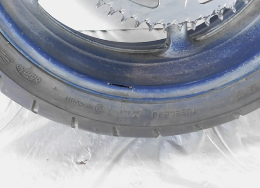 2003-2009 Yamaha YZFR6S YZF R6S & YZFR6 R6 Blue Rear Wheel Rim and Rotor - Bent - C3 Cycle