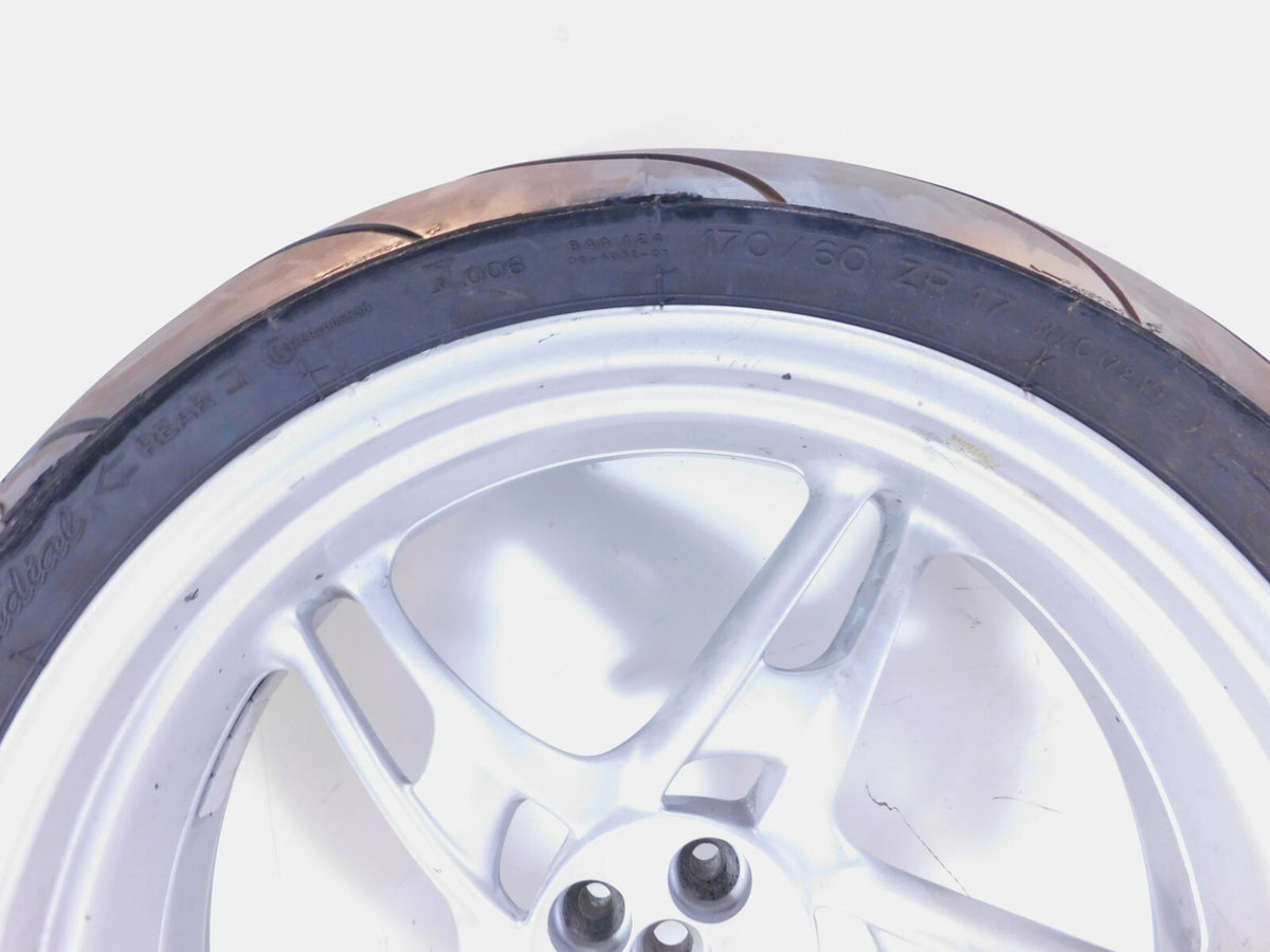 BMW R1100S R1150R R1150RS R1150RT Silver Rear Wheel Rim w/ Tire - 5x17" - C3 Cycle