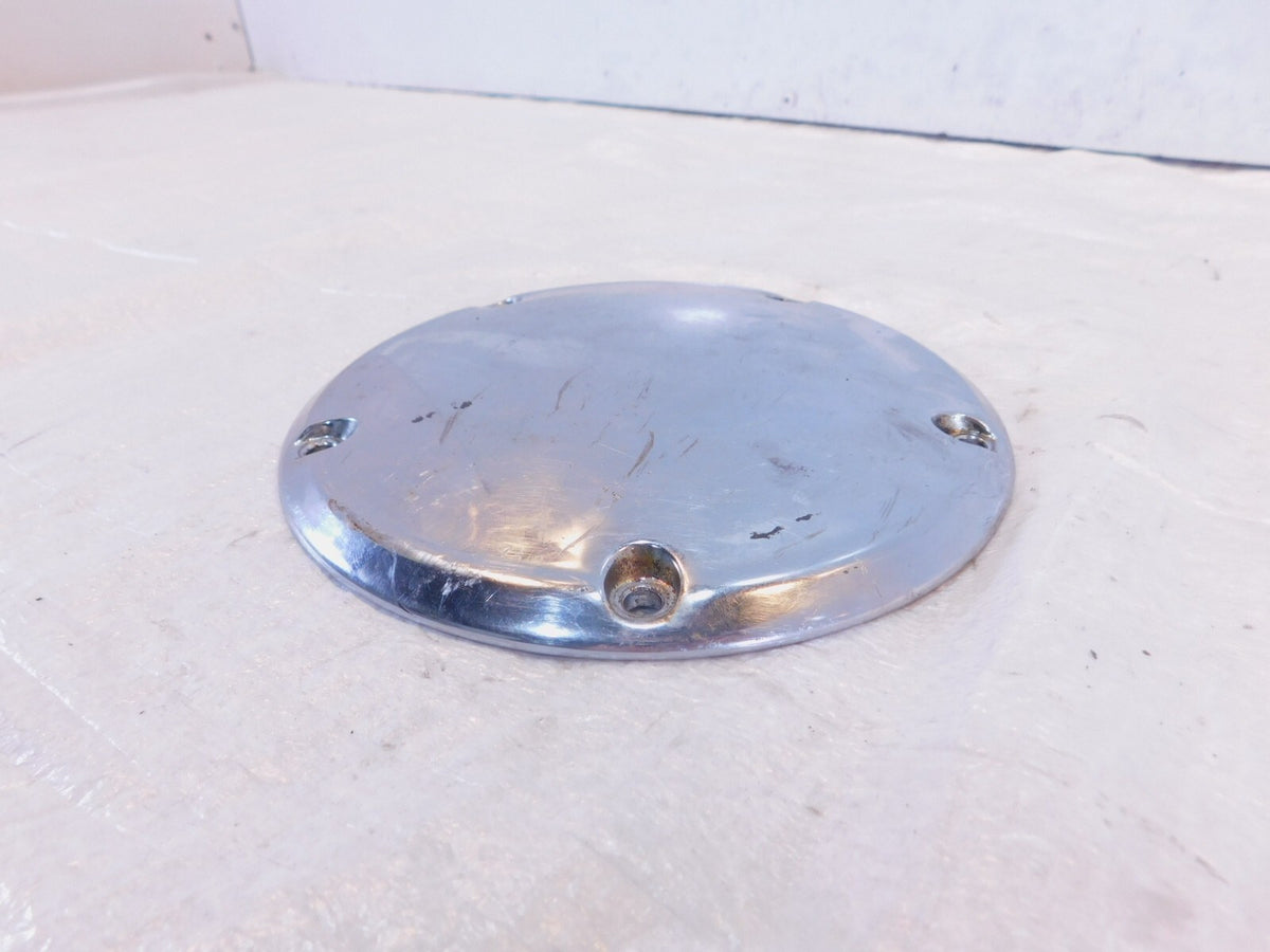 Harley Davidson Twin Cam Softail & Dyna Left Engine Chrome Derby Clutch Cover - C3 Cycle