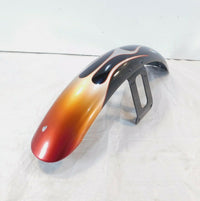 Harley Davidson Dyna Wide Glide Flames Custom Style Front Wheel Cover Fender - C3 Cycle