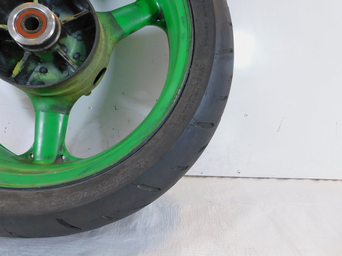 2000-2005 Kawasaki ZR-750 ZR750 ZR-7S ZR-7 ZR7 Green Rear Wheel Rim & Tire - C3 Cycle