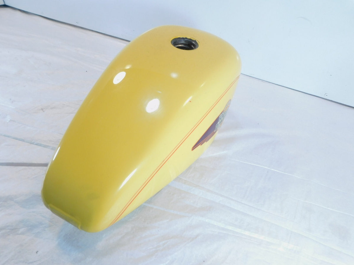 93-94 Harley Davidson Sportster 883 & 1200 Yellow Fuel Gas Tank Assembly - DENTS