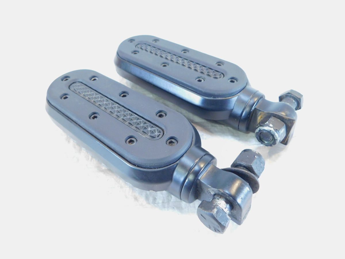 Harley Davidson Touring FXR Dyna Sportster & Softail Black Footpegs Footrests - C3 Cycle