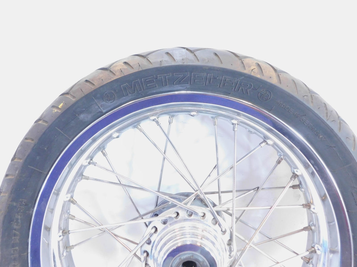 Bent 2004-2006 Victory Kingpin Laced Front Wheel Rim & Tire 18"x3.00" For Repair - C3 Cycle
