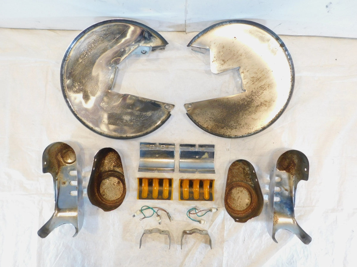 Harley Electra Glide Chrome Left & Right Front Wheel Rotor & Caliper Dress Kit - C3 Cycle