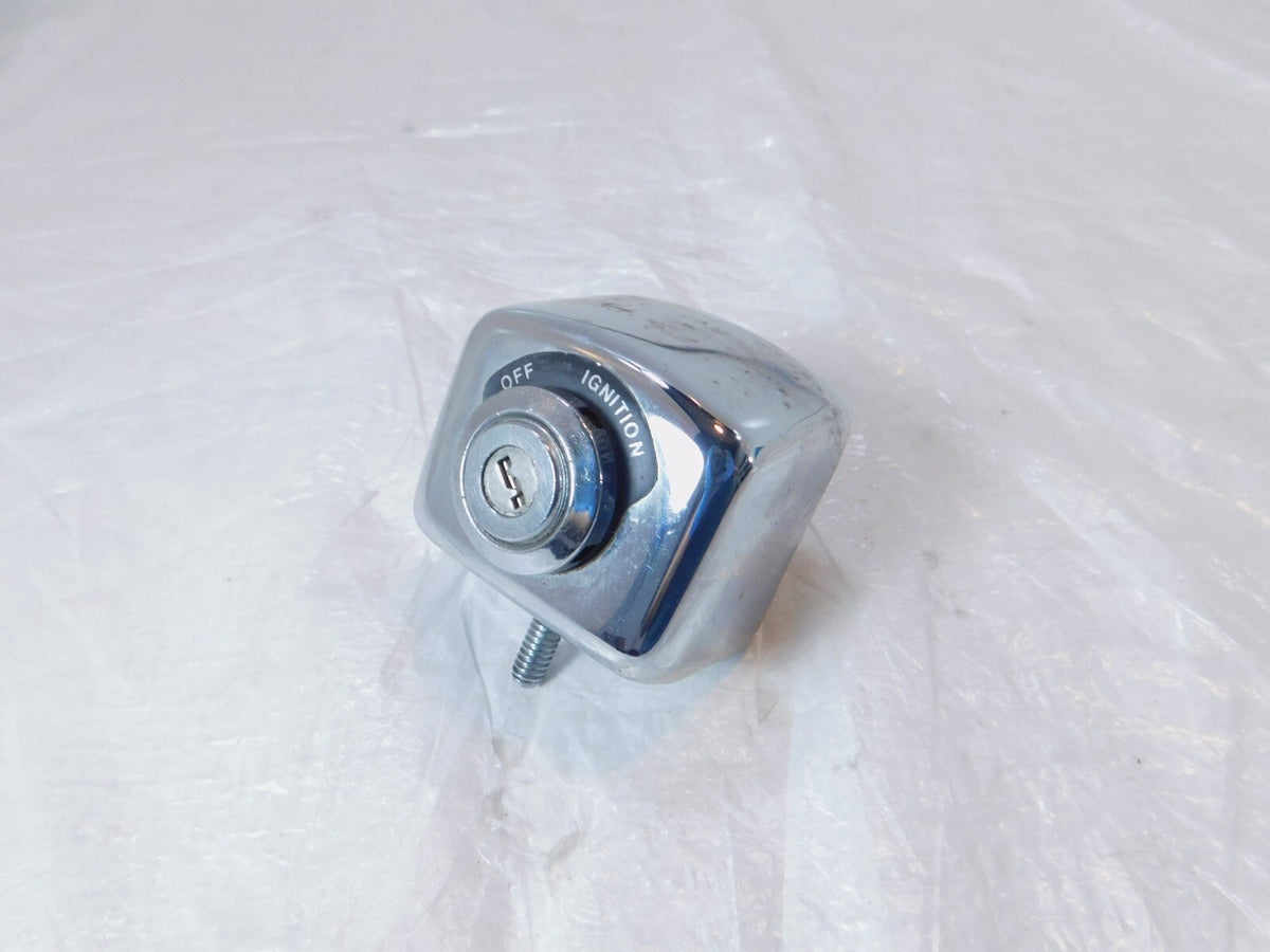Harley Davidson Sportster XLH 883 1200 Chrome Ignition Switch & Cover -No Key - C3 Cycle