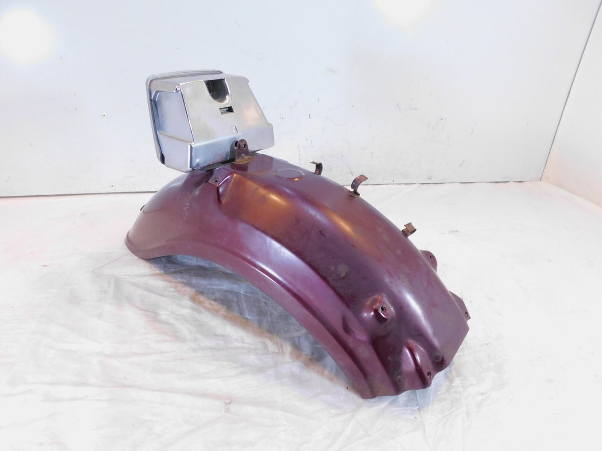 Yamaha Virago 700 750 XV700 XV750 Maroon Rear Wheel Fender Mudguard & Toolbox - C3 Cycle