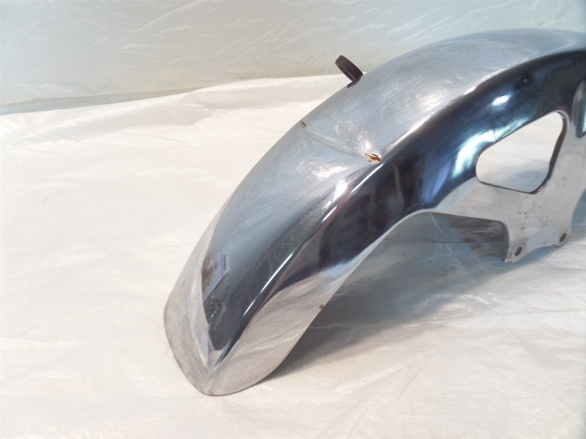 1982 82 Yamaha XV920 Virago 920 Dented Chrome Front Wheel Fender 10L-21510-00-93 - C3 Cycle