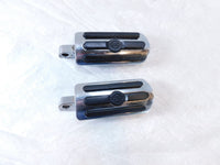 Harley Touring FXR Dyna Sportster & Softail Chrome & Rubber Footpegs Footrests - C3 Cycle