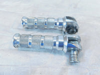 2001 01 Kawasaki Ninja ZX-6 ZX600E Silver Front Left & Right Footrests Footpegs - C3 Cycle