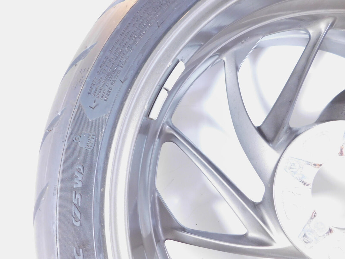 2011-2016 11-16 BMW K1600 GT K1600GT Ostra Gray Rear Wheel Rim & Tire - 6x17 - C3 Cycle