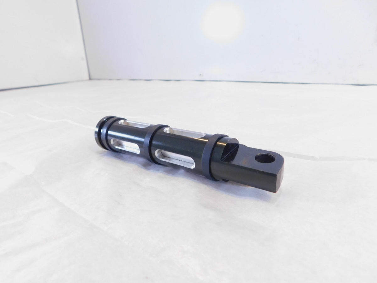 Single Harley Touring FXR Dyna Sportster & Softail Black Billet Footpeg Footrest - C3 Cycle