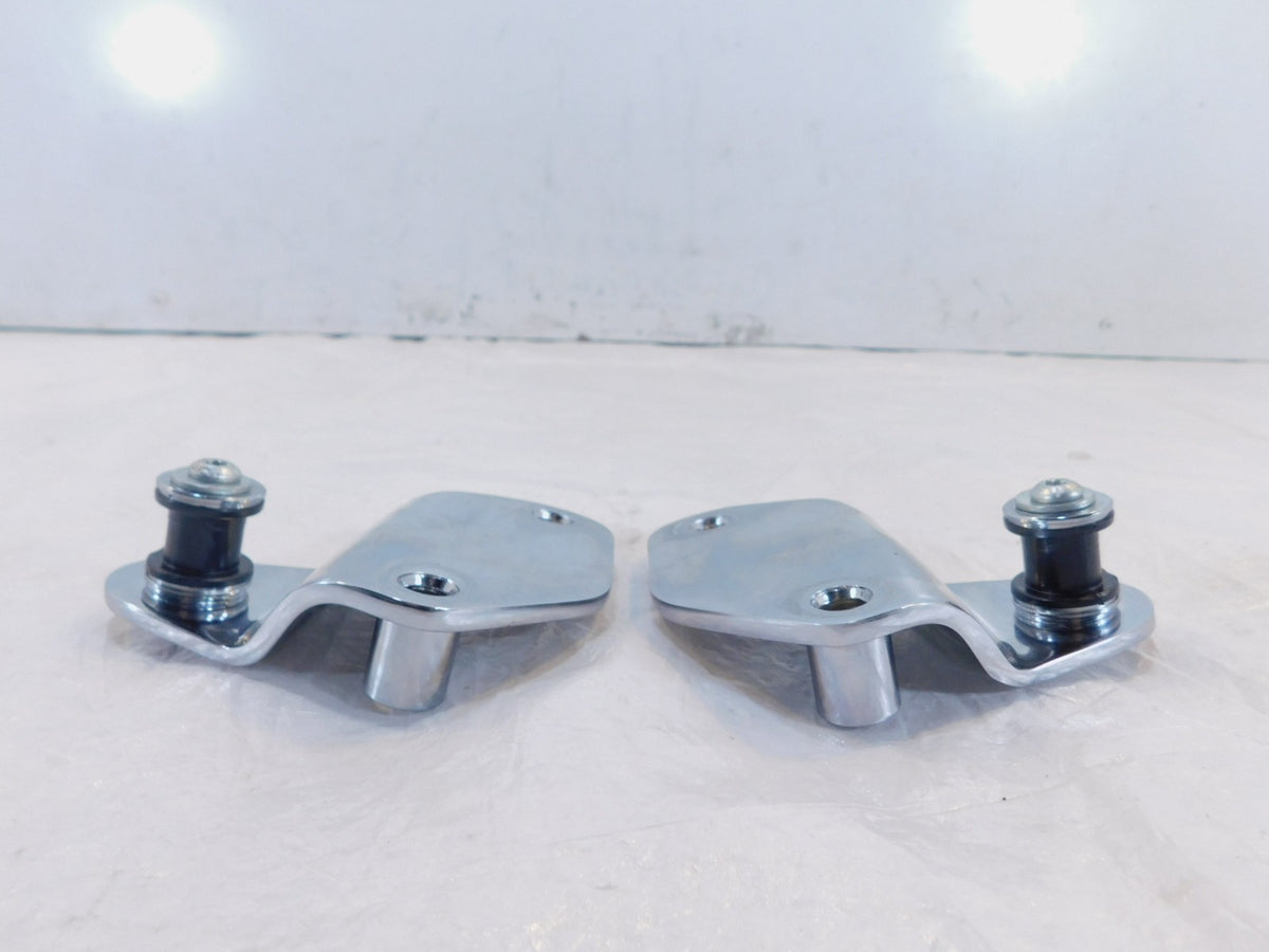 09-13 Harley Davidson Road & Street Glide Chrome Sissybar Docking Mount Brackets - C3 Cycle