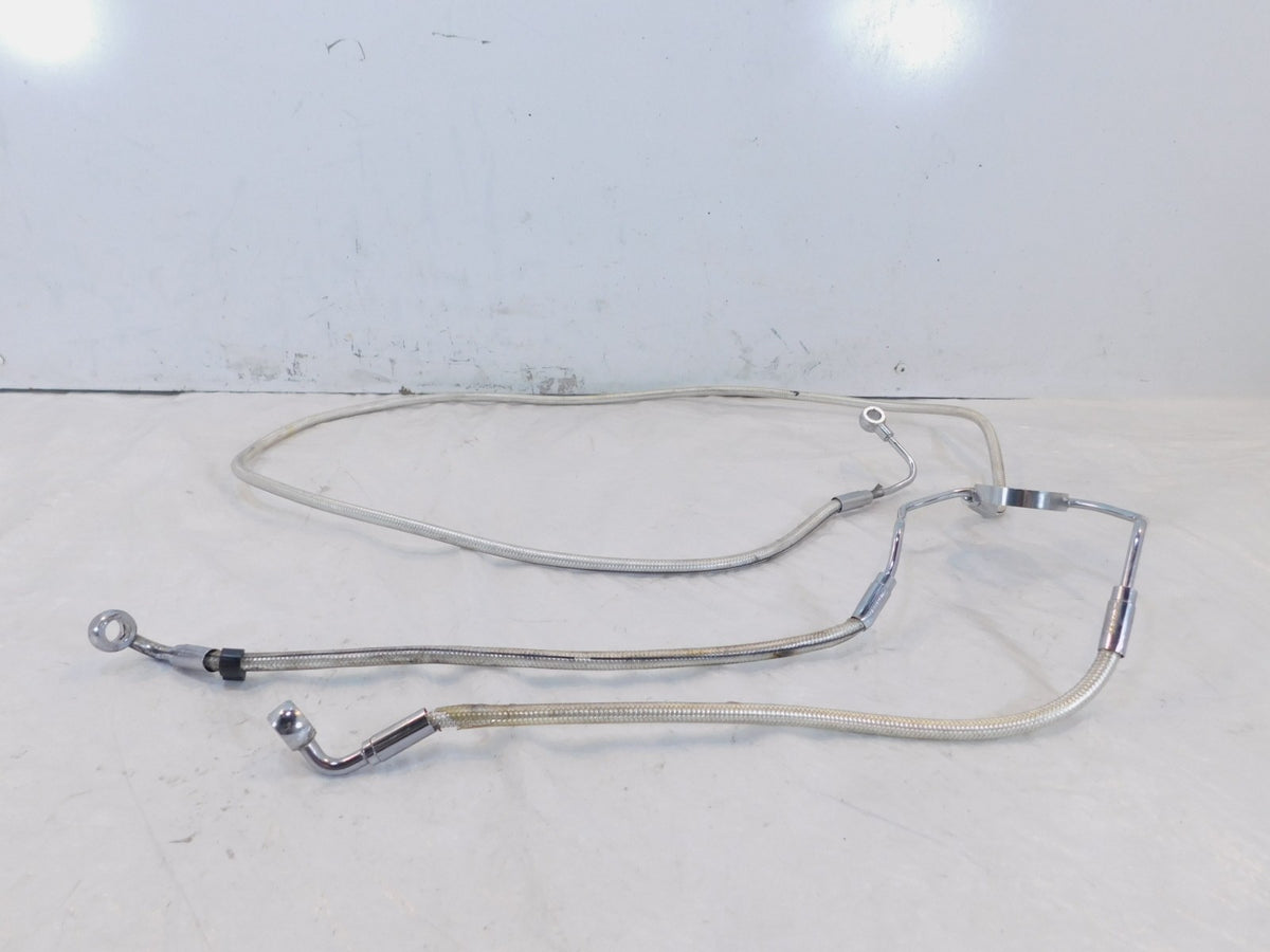09 Harley Davidson CVO Road Glide Front Left & Right Caliper ABS Brake Hose Line - C3 Cycle