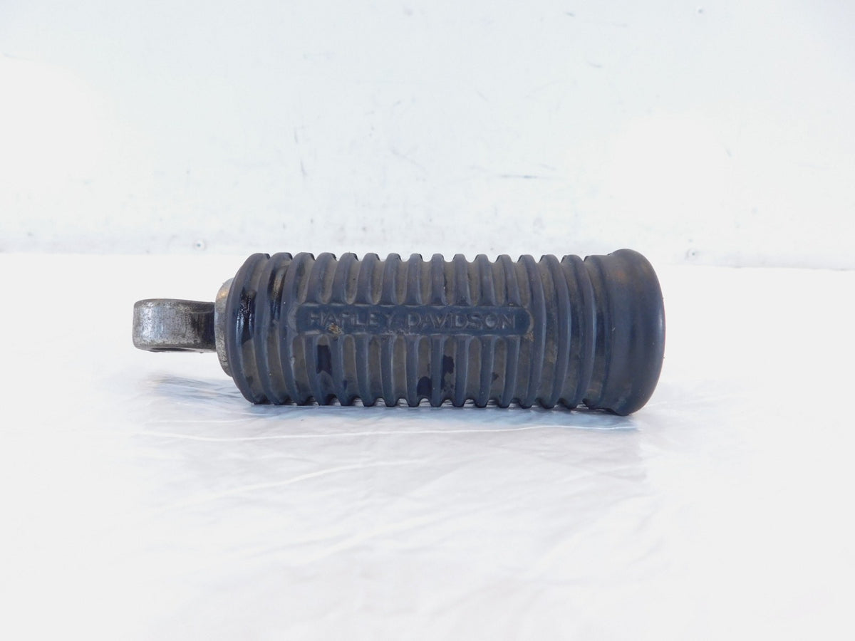 Harley Touring FXR Dyna Sportster & Softail Single Black Rubber Footpeg Footrest - C3 Cycle