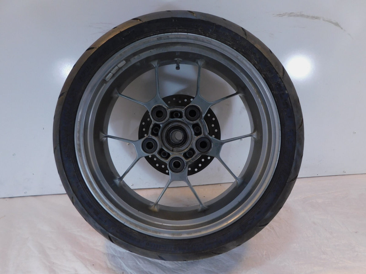 2007 2008 2009 Aprilia Shiver 750 SL750 Gray Rear Wheel Rim & Brake Rotor - C3 Cycle