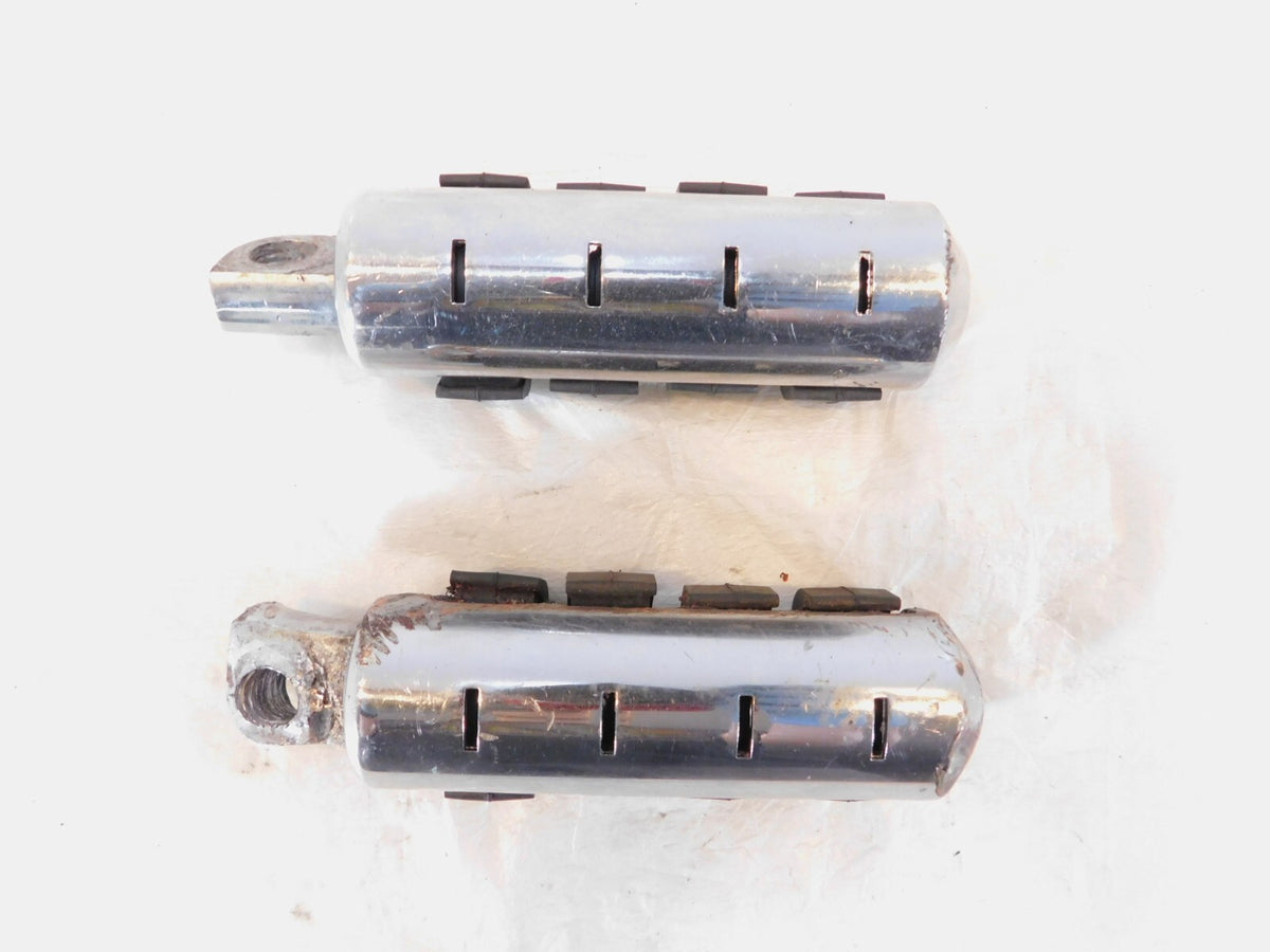 Pair Harley Touring FXR Dyna Sportster & Softail Black ISO Peg Footpeg Footrests - C3 Cycle