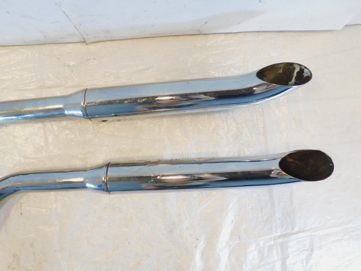 1973 Harley Davidson Sportster 900 & 1000 Chrome Exhaust System Pipes & Mufflers - C3 Cycle