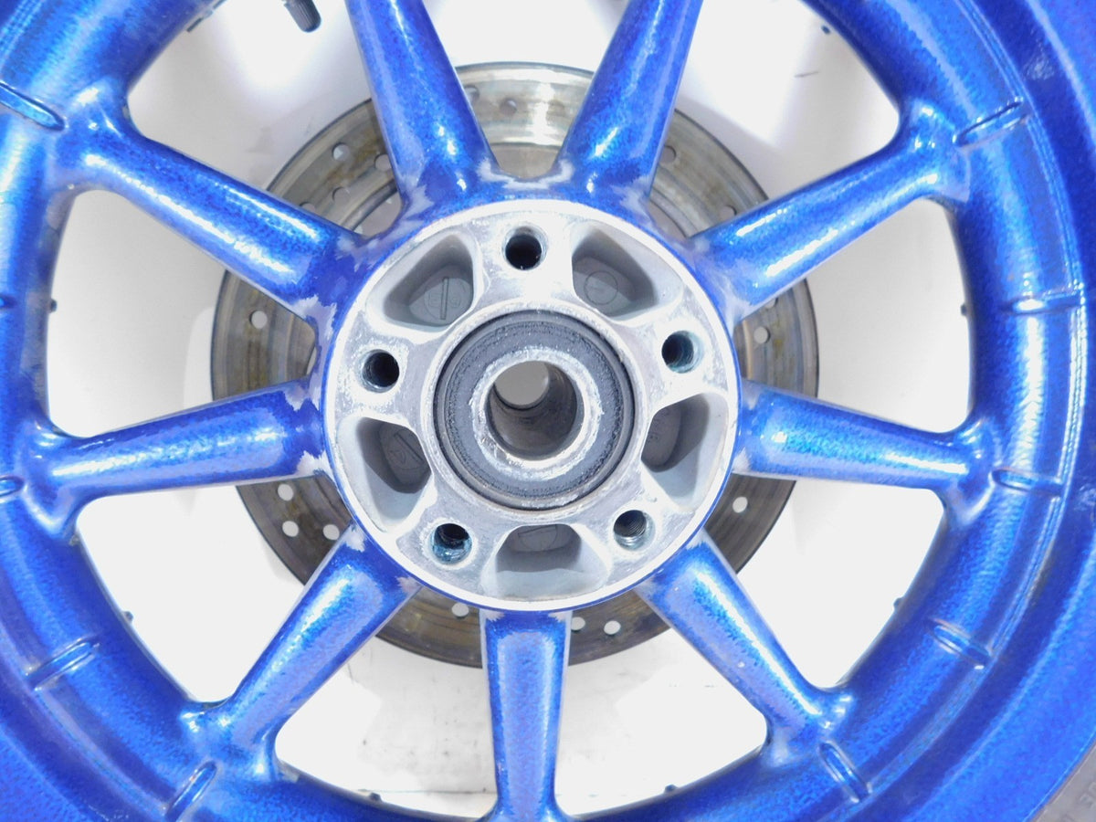 Harley Touring Road Street & Electra Glide Blue Mag Cast Rear Wheel Rim & Tire - C3 Cycle