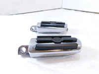 Harley Touring FXR Dyna Sportster & Softail Chrome & Rubber Footpegs Footrests - C3 Cycle