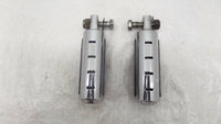 Harley Touring FXR Dyna Sportster & Softail Chrome & Rubber Footpegs Footrests - C3 Cycle