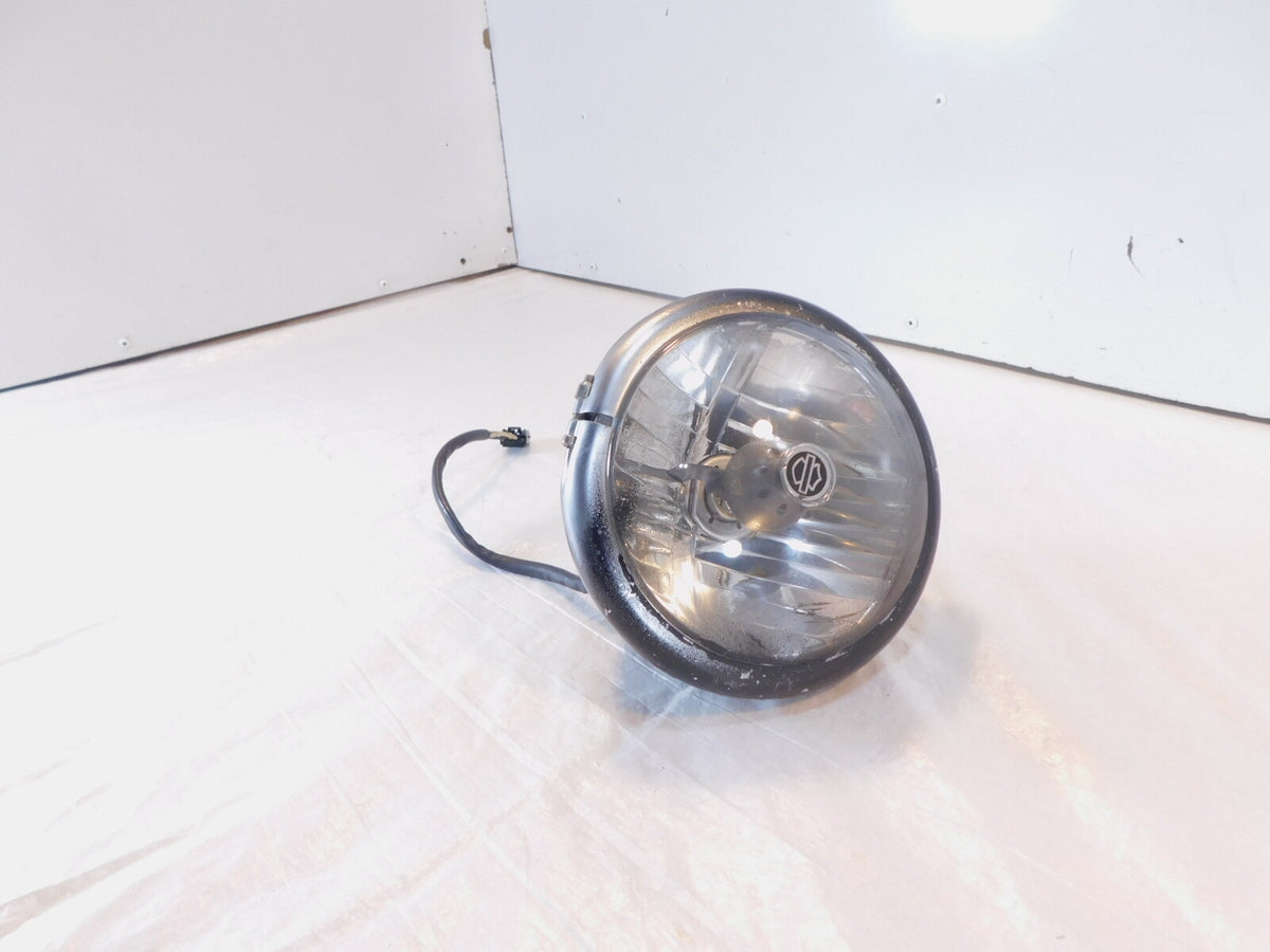 Harley Davidson Sportster 883 & 1200 Black Headlight Headlamp w/ Bucket Housing