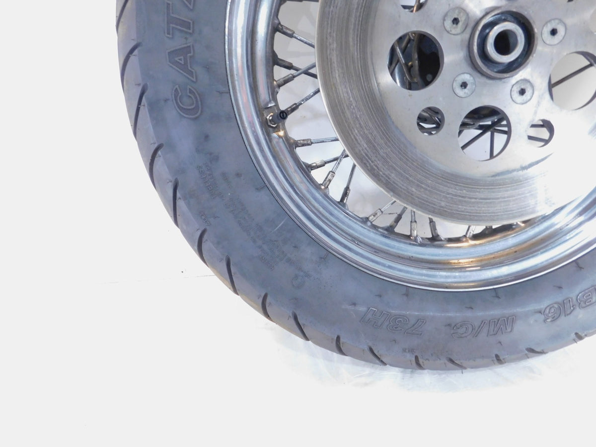Harley Davidson Dyna Softail & Sportster 883 & 1200 Spoked Rear Wheel Rim & Tire - C3 Cycle