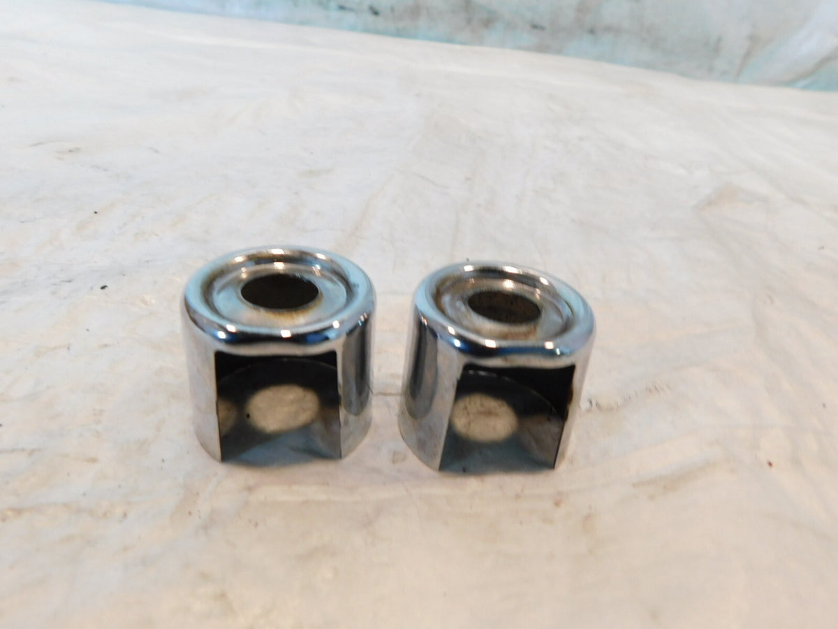 1986 1987 Harley Davidson Sportster XLH 1100 Chrome Upper Top Shock Bolt Covers - C3 Cycle