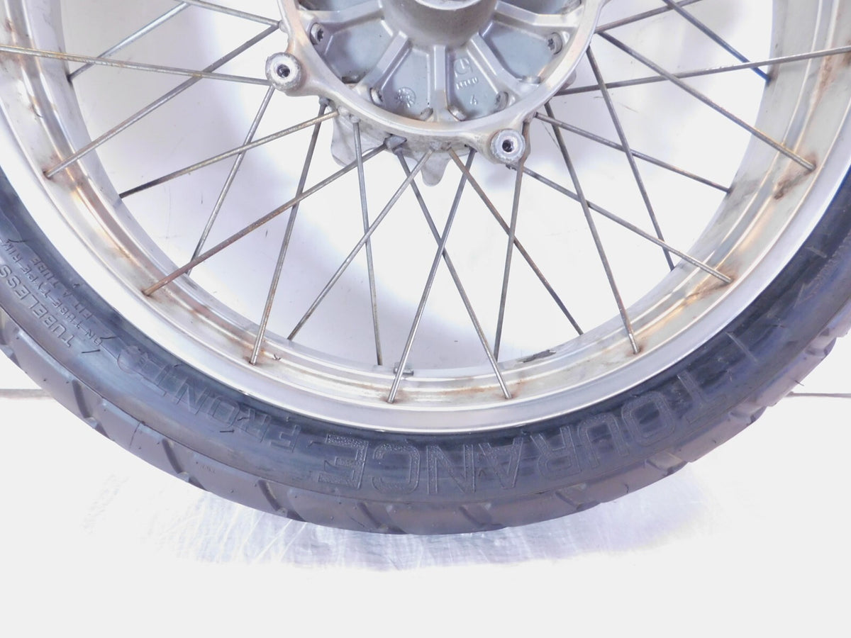 1994-2002 BMW R1100GS R1150GS Silver Spoked Front Wheel Rim Hub & Tire 2.5"x19" - C3 Cycle
