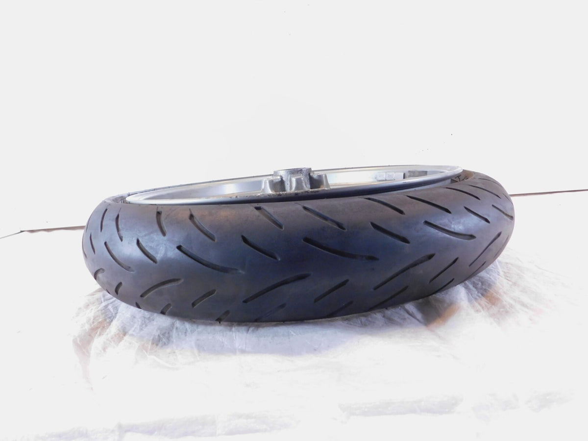 Aprilia Mana 850 GT & Shiver 750 SL750 Silver Front Wheel Rim Tire 854791 - Bent - C3 Cycle