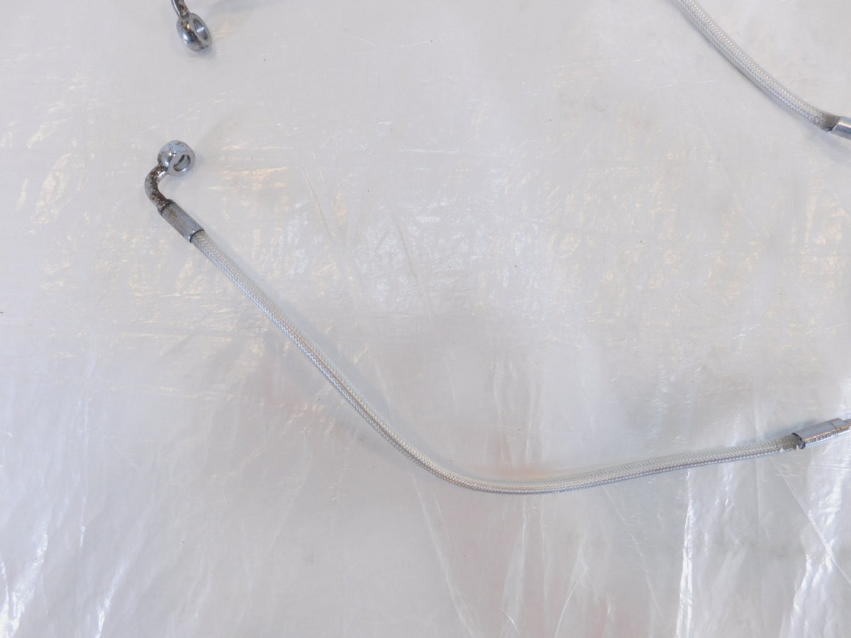 Harley Davidson Sportster XL 1200 Sport 1200S Chrome Dual Disc Front Brake Line - C3 Cycle