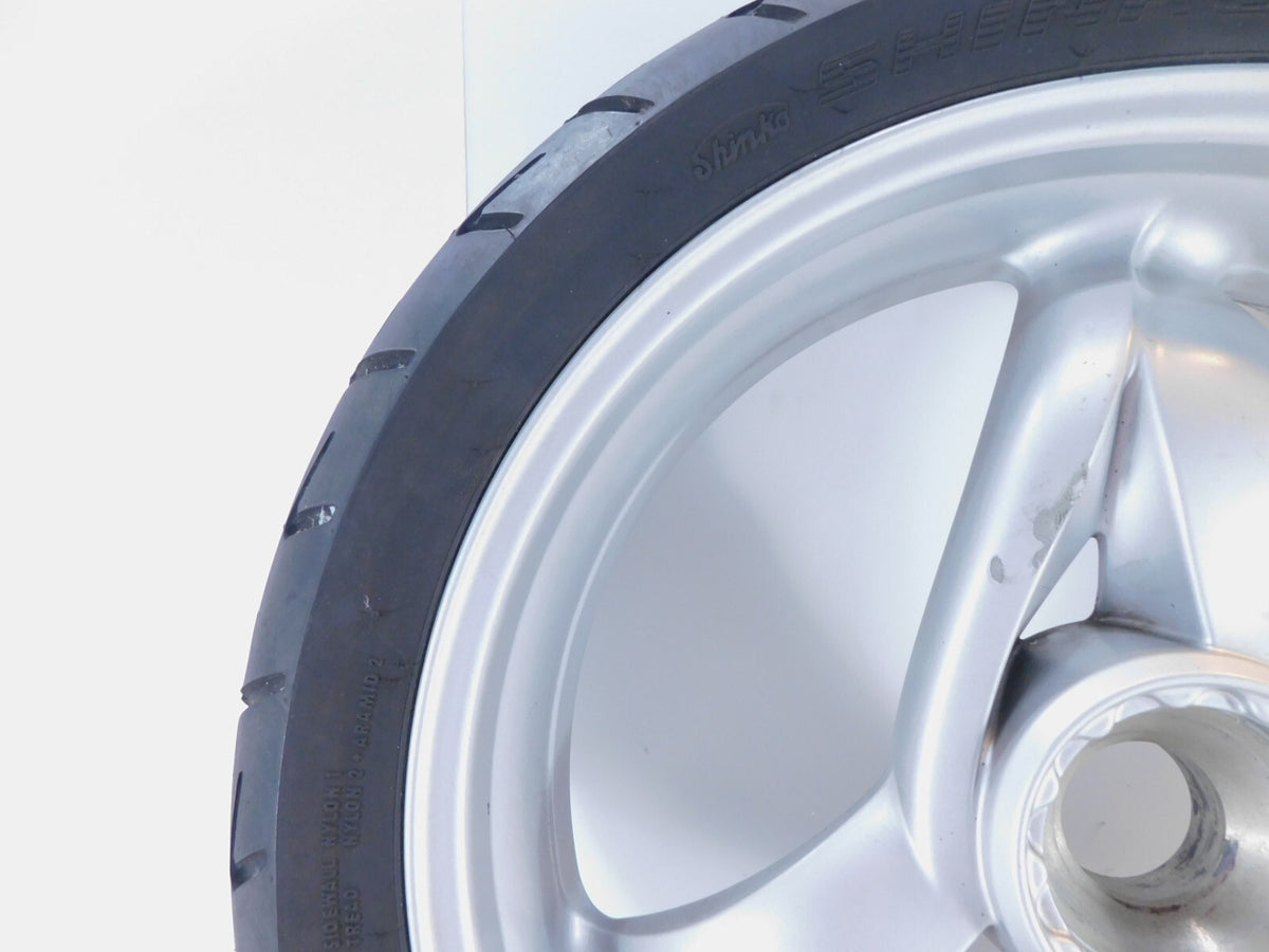 2001-2005 BMW F650 CS F650CS Scarver Silver Rear Rim Wheel & Tire - 36317681009 - C3 Cycle