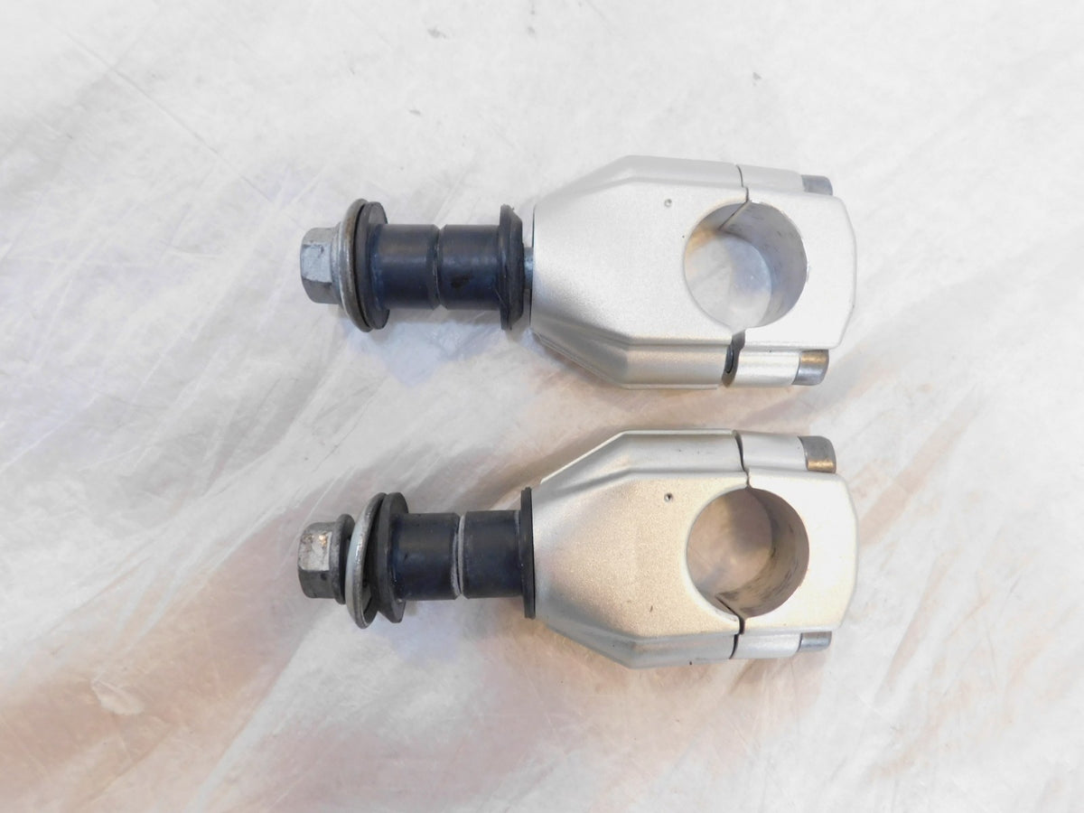 2012-2018 BMW F800 F800GT Silver Front Left Right Handlebar Riser Bracket Clamps - C3 Cycle