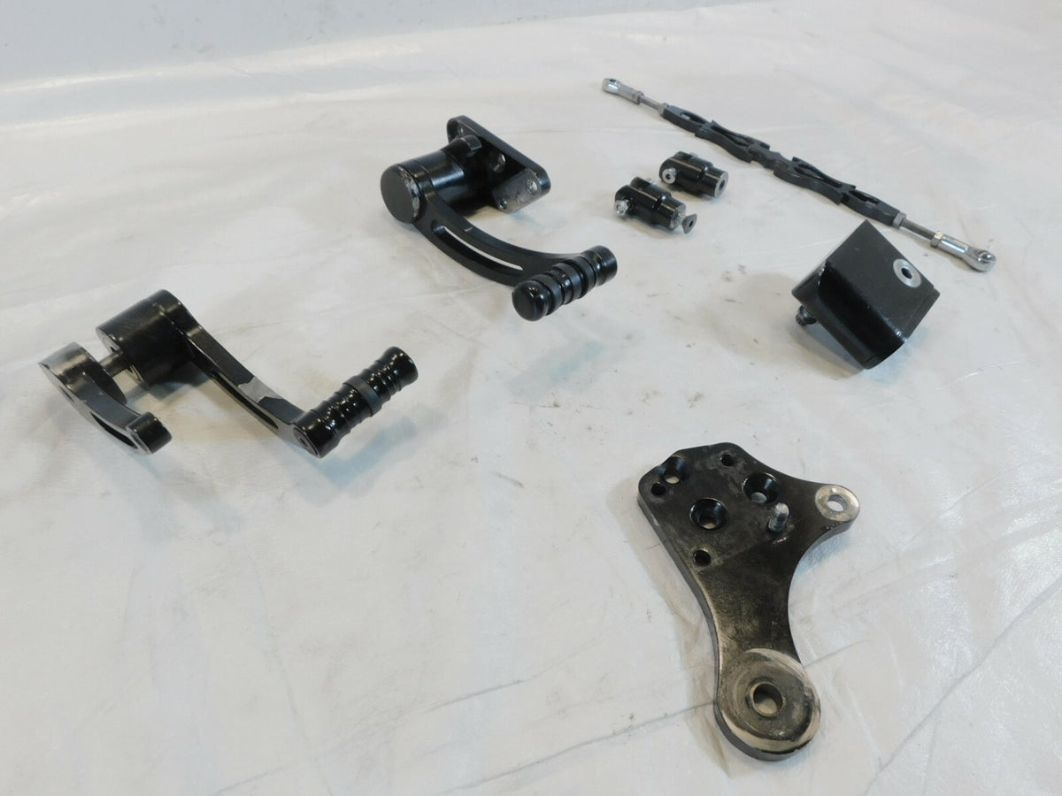 Harley Davidson EVO Softail Custom Fit Black Billet Forward Control Pedals Set - C3 Cycle