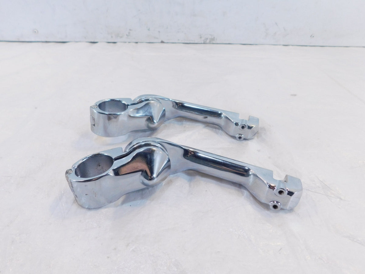 Harley Street & Electra Glide Adjustable Highway Footrest Footpeg Mount Brackets - C3 Cycle