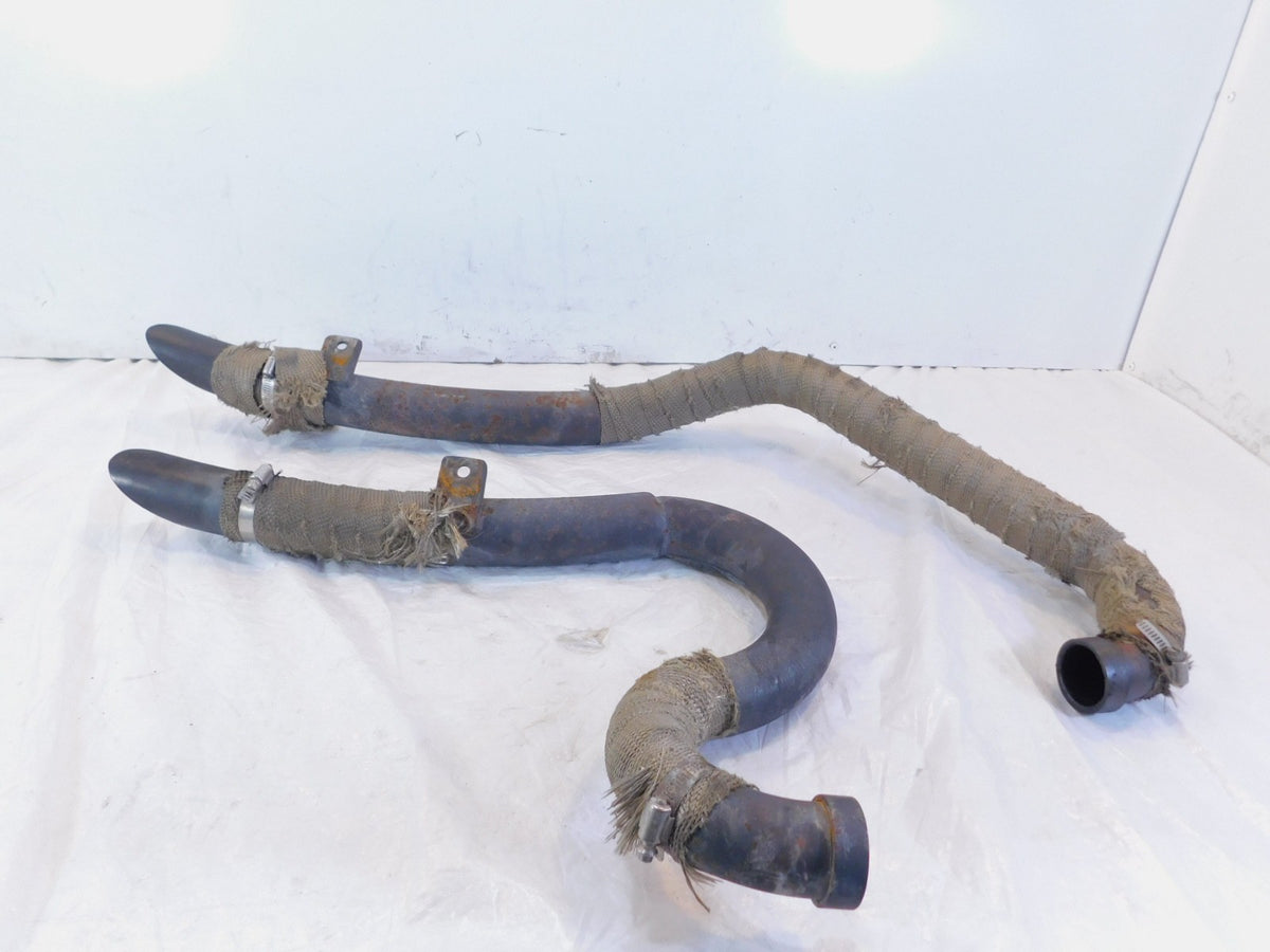 2006-2010 Victory Kingpin Black Dual Front & Rear Exhaust Header & Muffler Pipes - C3 Cycle