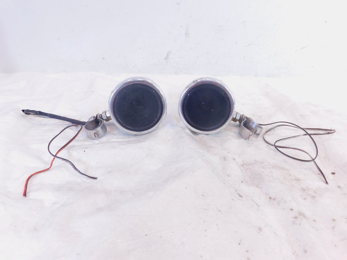 Harley Davidson Road King Softail Dyna Sportster 1" Handlebar Mounted Speakers - C3 Cycle