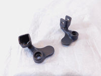 1983 83 Honda GL650 Silverwing 650 Front Driver Black Footpeg Peg Mount Brackets - C3 Cycle