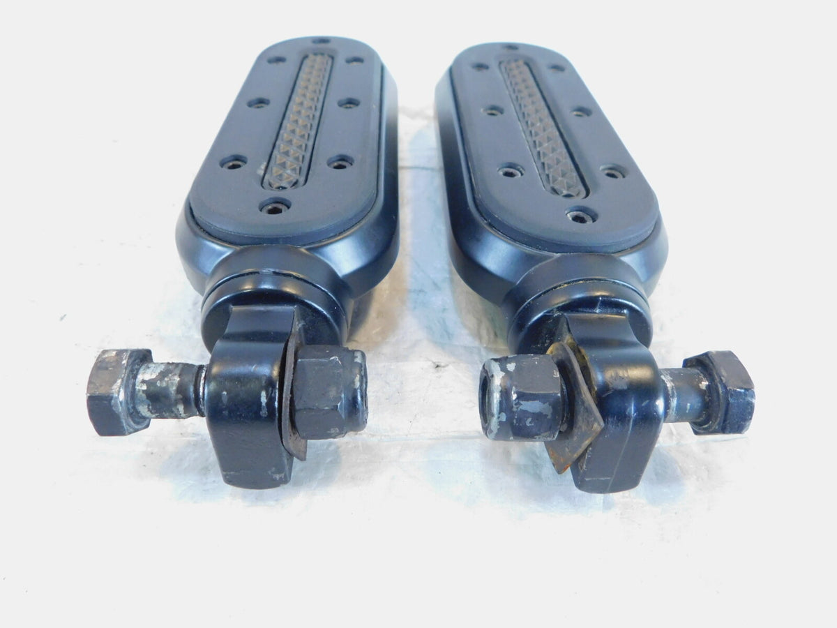 Harley Davidson Touring FXR Dyna Sportster & Softail Black Footpegs Footrests - C3 Cycle