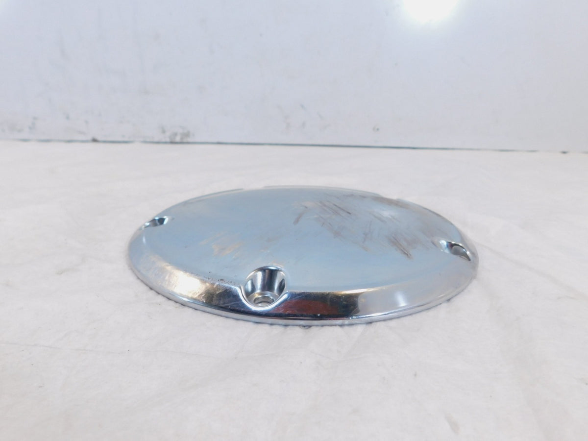 Harley Davidson Twin Cam Dyna & Softail Left Engine Chrome Derby Clutch Cover - C3 Cycle