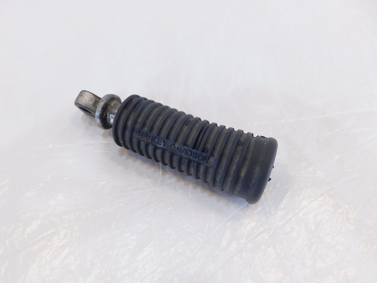 Harley Touring FXR Dyna Sportster & Softail Single Black Rubber Footpeg Footrest - C3 Cycle