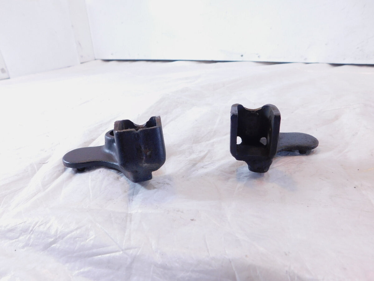 1983 83 Honda GL650 Silverwing 650 Front Driver Black Footpeg Peg Mount Brackets - C3 Cycle