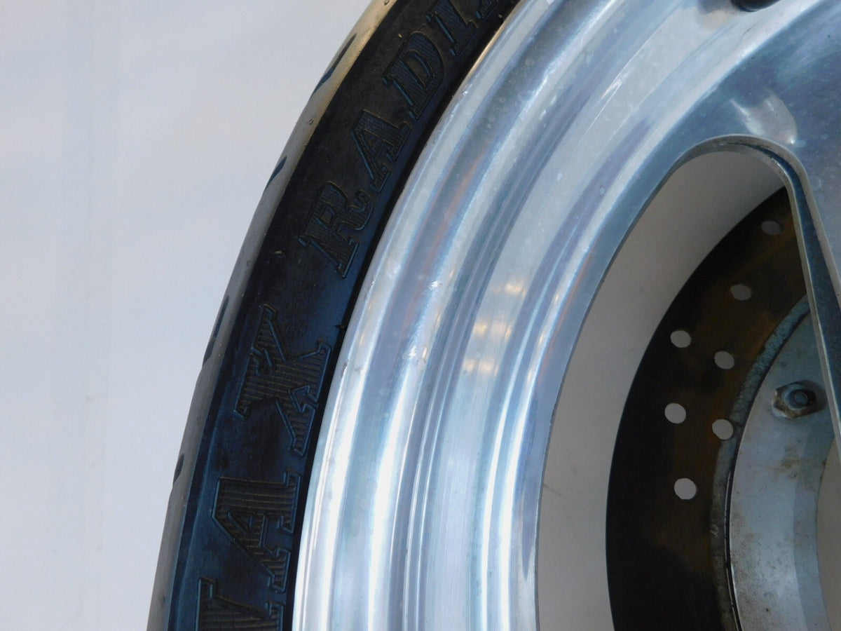 1995 & 1996 Buell M2 Thunderbolt Marchesini Silver Front Wheel Rim & Tire - C3 Cycle