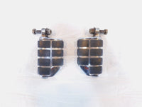 Harley Davidson FXR Dyna Sportster & Softail ISO Black Footpeg Footrest Pegs - C3 Cycle